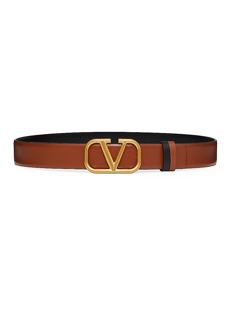 Reversible Vlogo Signature Belt