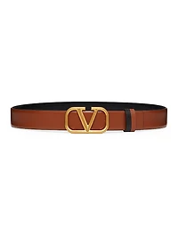 Reversible Vlogo Signature Belt