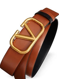 Reversible Vlogo Signature Belt