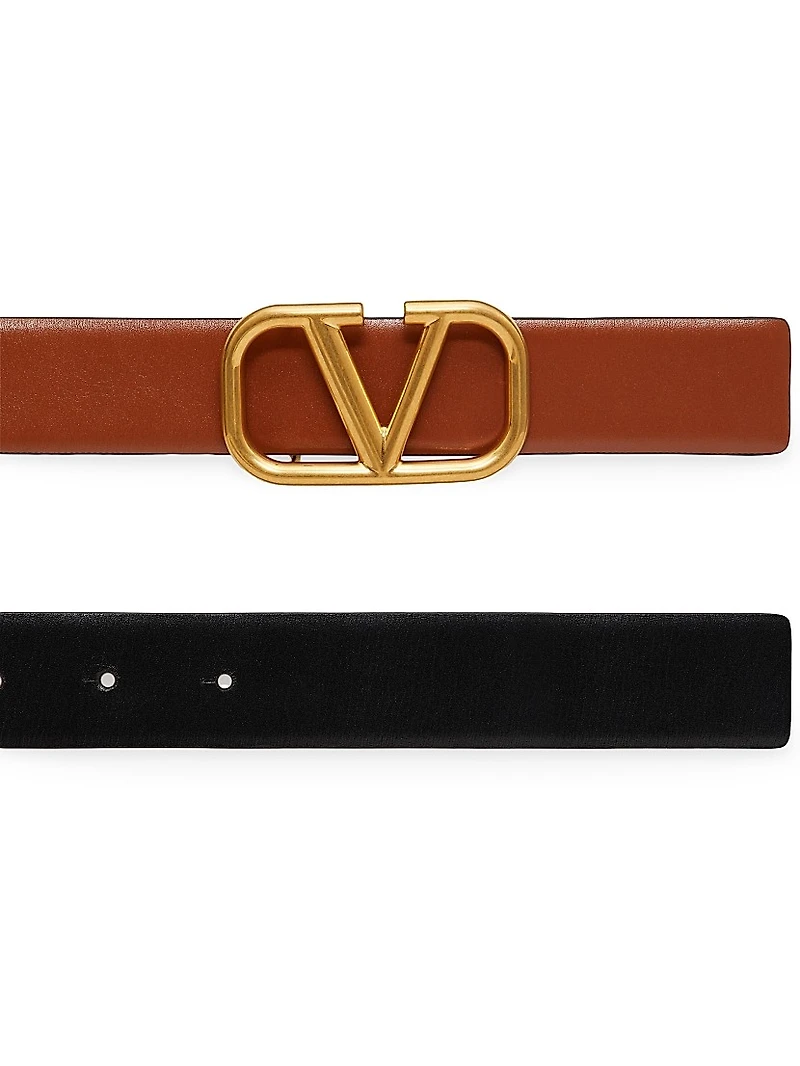 Reversible Vlogo Signature Belt