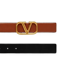 Reversible Vlogo Signature Belt