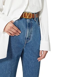 Reversible Vlogo Signature Belt