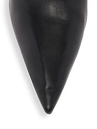 Crescent 100MM Leather Stiletto Booties