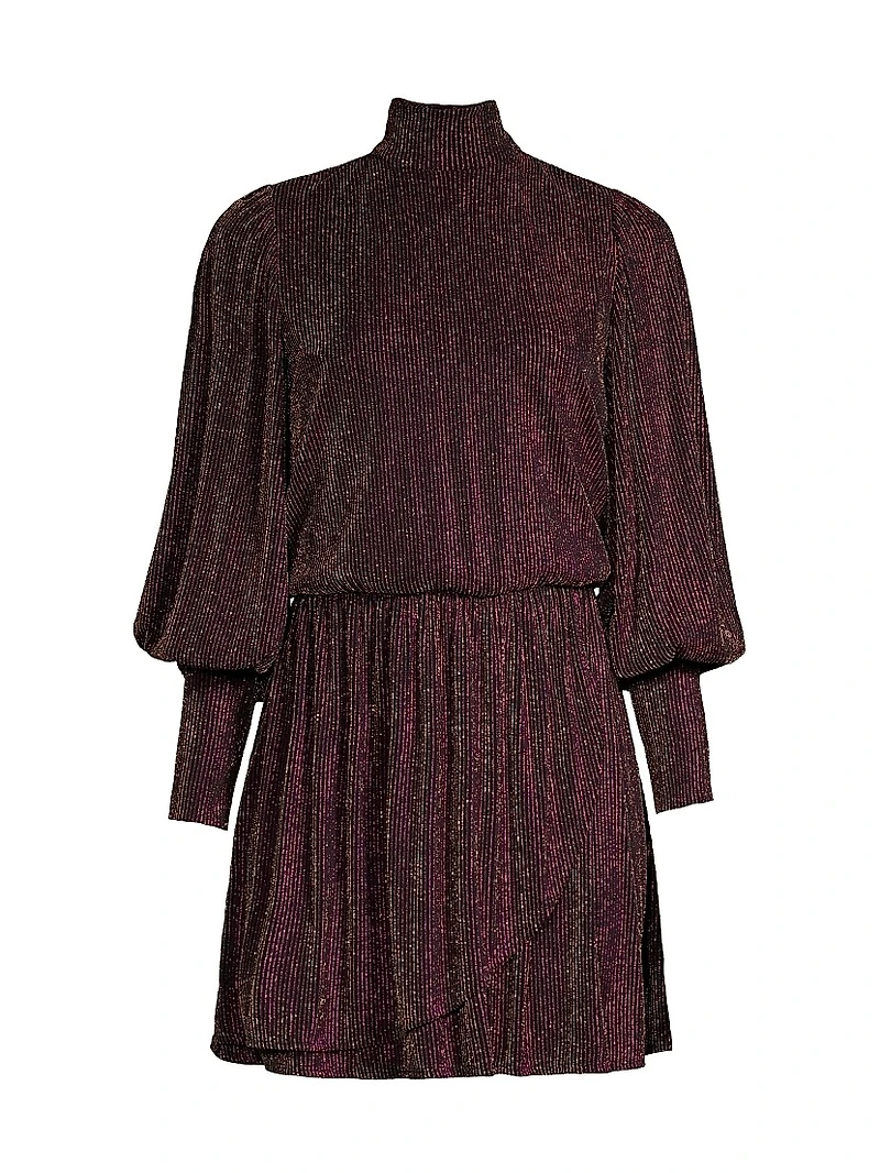 Gavin Metallic Ribbed Minidress