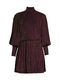 Gavin Metallic Ribbed Minidress