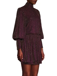 Gavin Metallic Ribbed Minidress