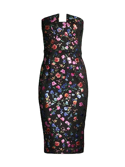 Lena Floral Embroidered Sheath Dress