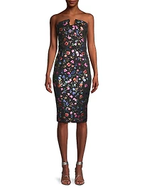 Lena Floral Embroidered Sheath Dress