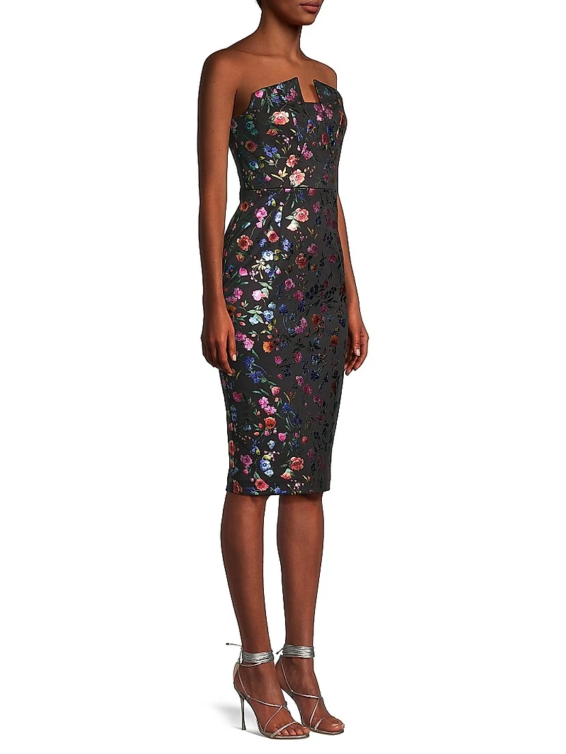 Lena Floral Embroidered Sheath Dress