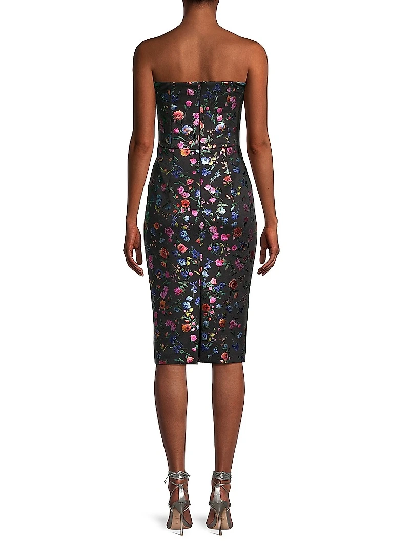 Lena Floral Embroidered Sheath Dress