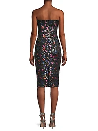 Lena Floral Embroidered Sheath Dress