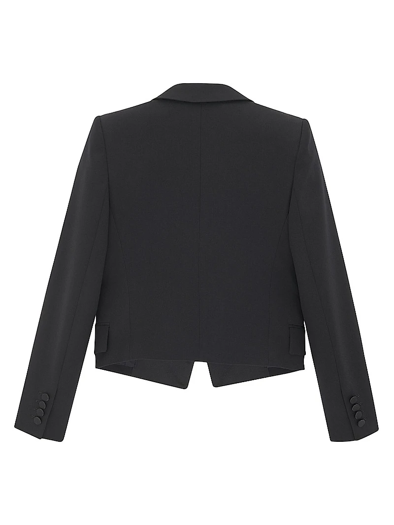 Cropped Tuxedo Blazer Grain De Poudre