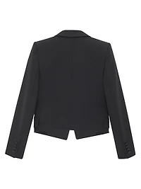Cropped Tuxedo Blazer Grain De Poudre