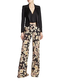 Cropped Tuxedo Blazer Grain De Poudre