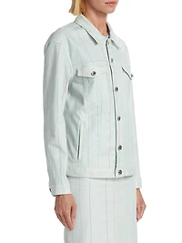 Printed Stretch Denim Jacket