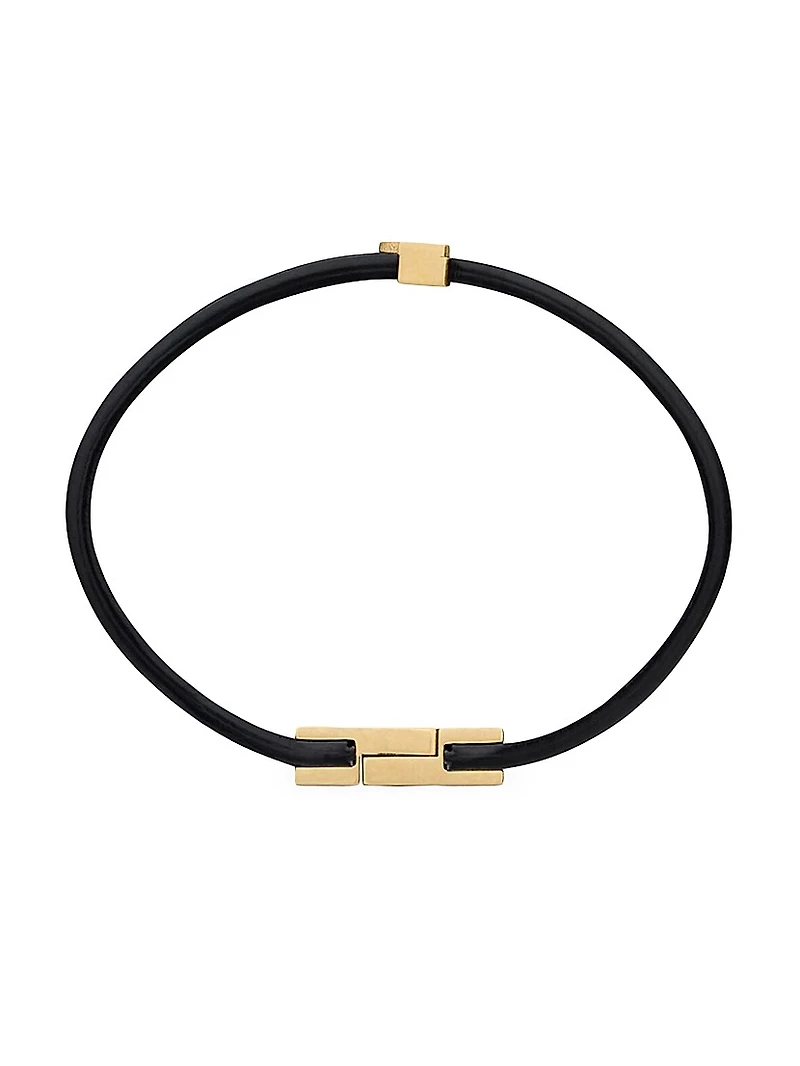 Cassandre Double-Strand Bracelet Leather And Metal