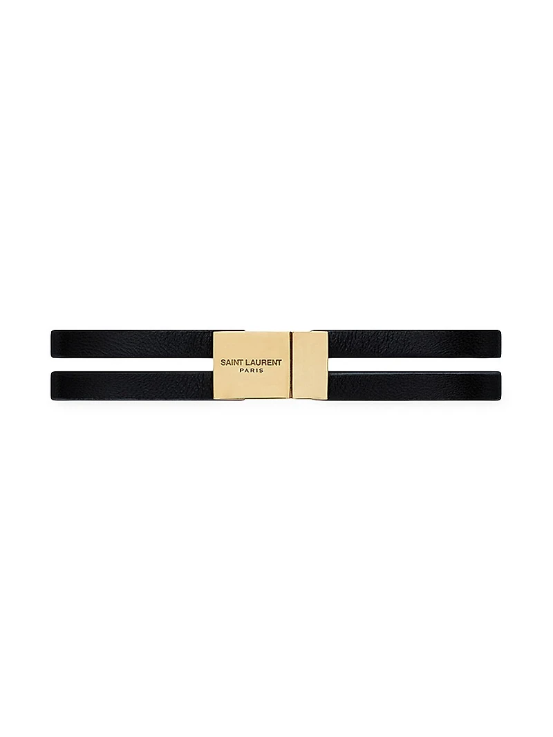 Cassandre Double-Strand Bracelet Leather And Metal