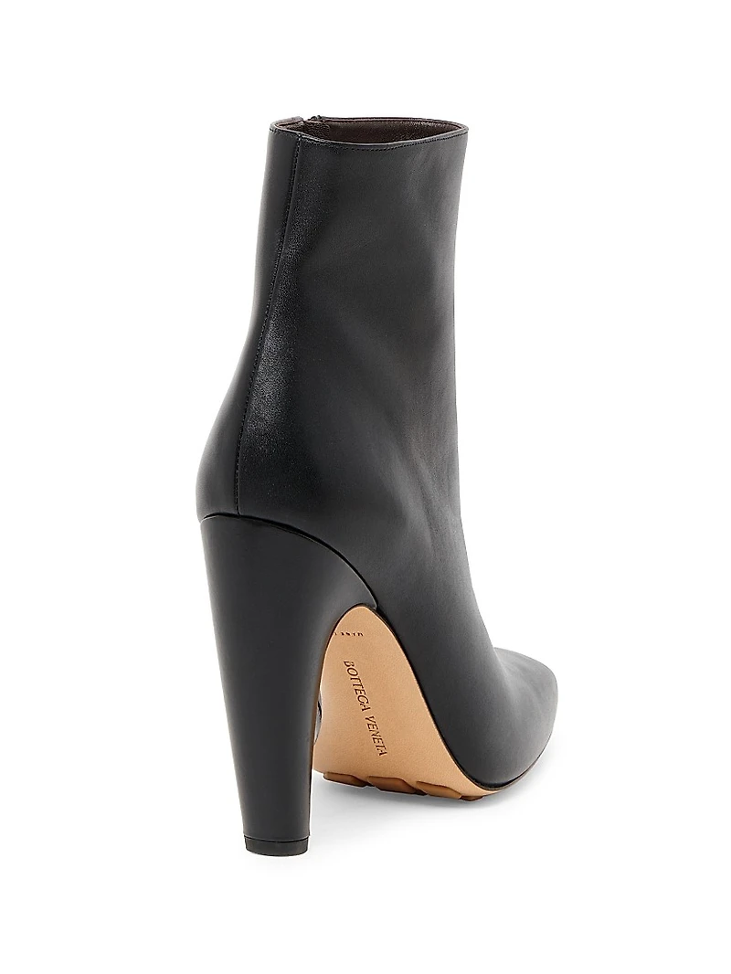Canalazzo 100MM Leather Ankle Booties