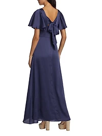 Aurora Satin A-Line Gown