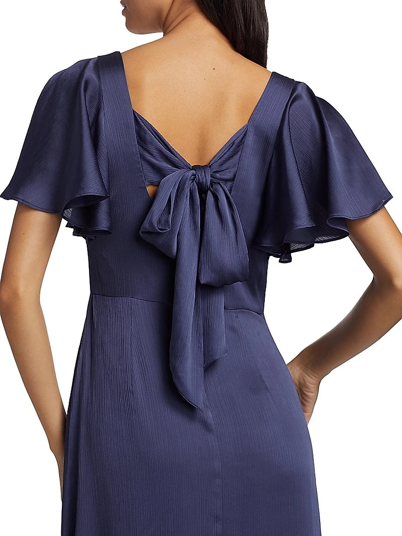 Aurora Satin A-Line Gown