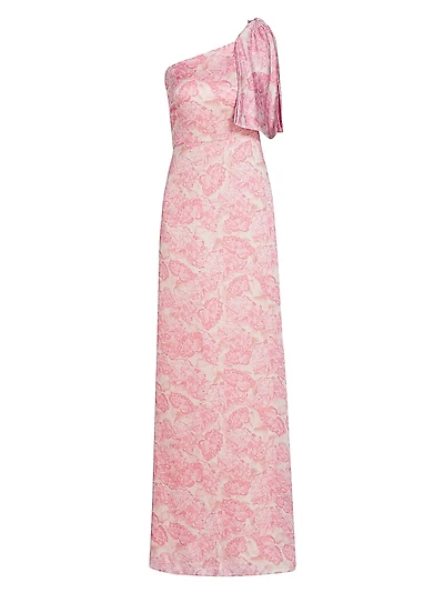 Chelsea One-Shoulder Bow Gown