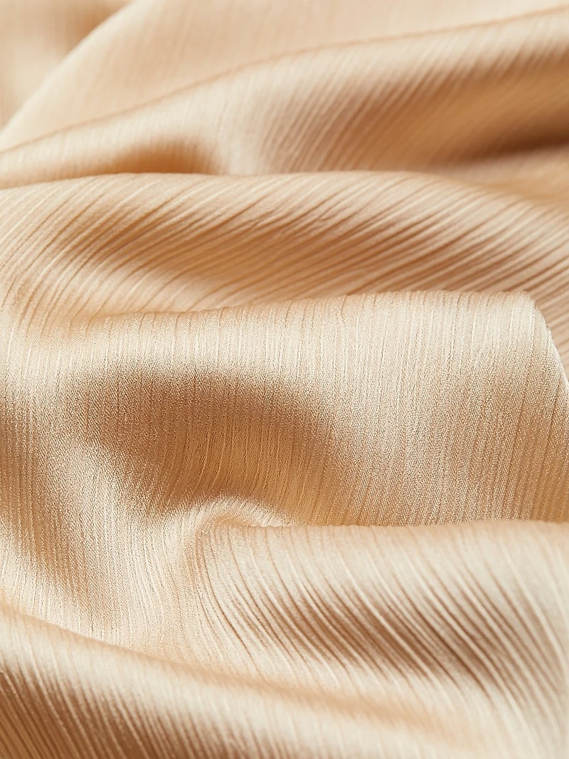 Chelsea Crinkle Satin One-Shoulder Gown