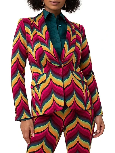West Village Chevron Jacquard Blazer