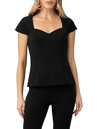 Uptown Cap-Sleeve Top