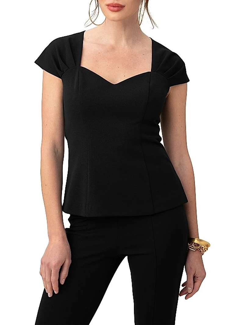 Uptown Cap-Sleeve Top