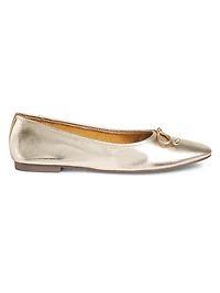 Arissa Metallic Leather Ballet Flats
