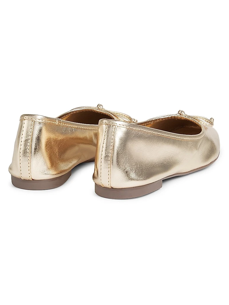 Arissa Metallic Leather Ballet Flats