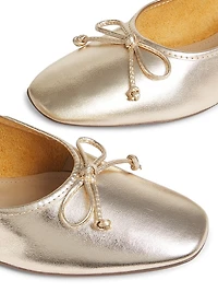 Arissa Metallic Leather Ballet Flats
