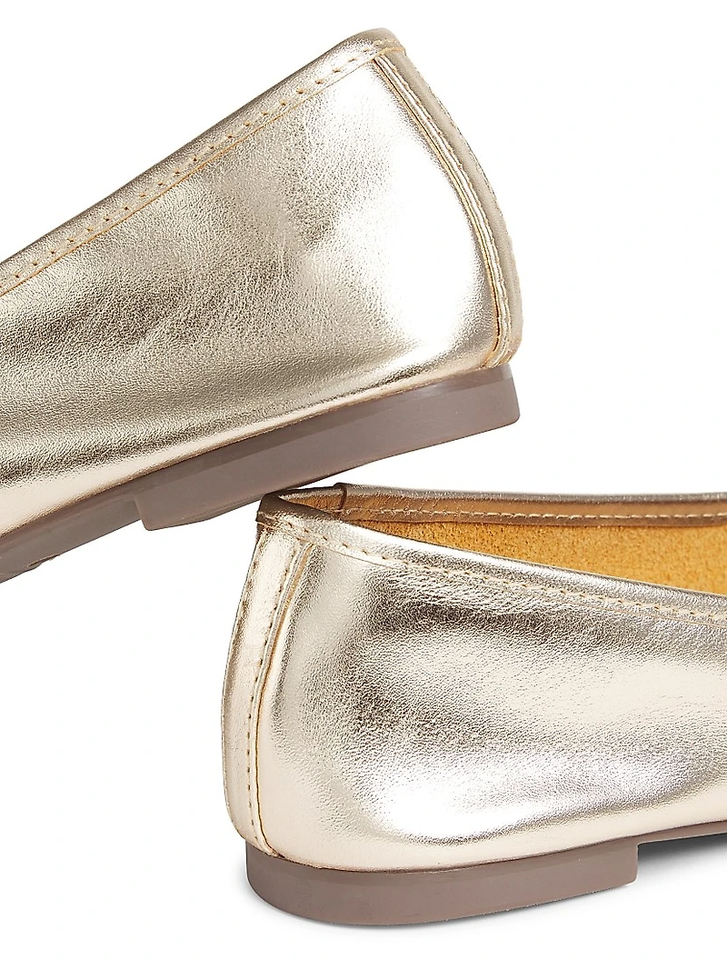 Arissa Metallic Leather Ballet Flats