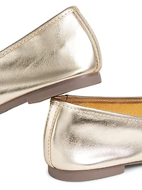 Arissa Metallic Leather Ballet Flats