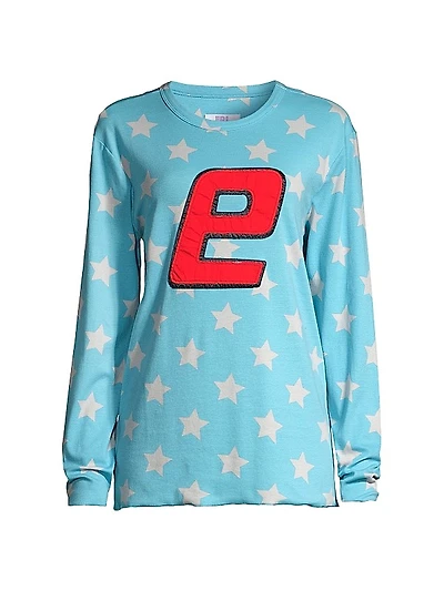Star Print Thermal Long-Sleeve T-Shirt