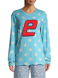 Star Print Thermal Long-Sleeve T-Shirt