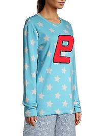 Star Print Thermal Long-Sleeve T-Shirt