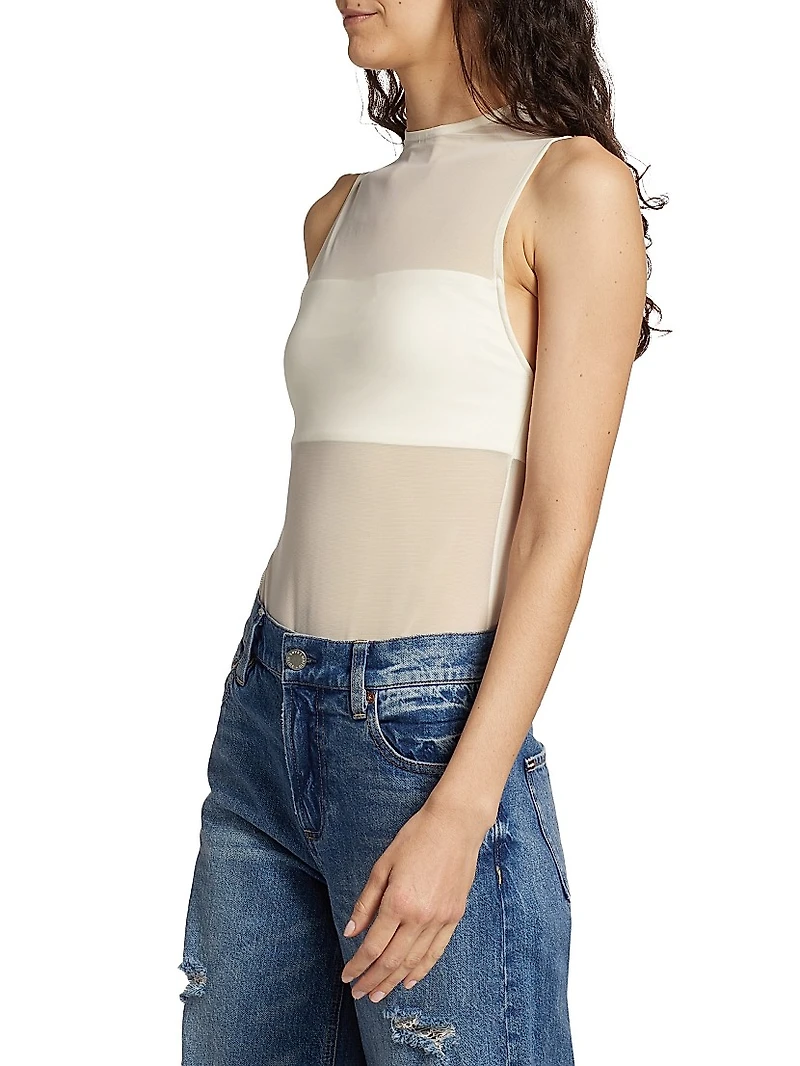 Nichol Mesh Sleeveless Bodysuit