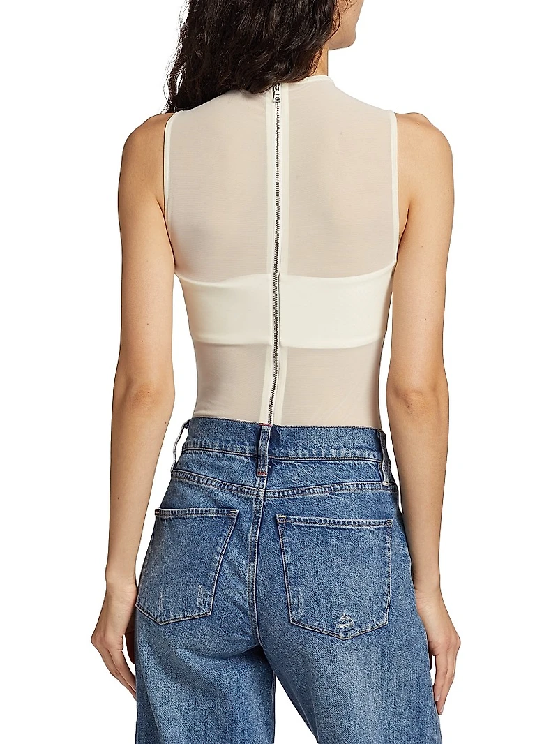 Nichol Mesh Sleeveless Bodysuit