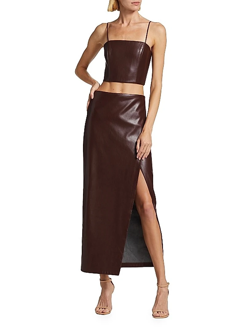 Siobhan Faux Leather Skirt