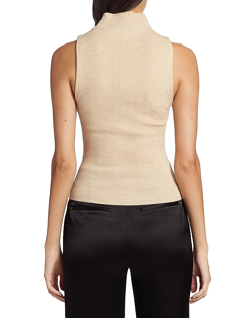 Darcey Sleeveless Wool-Blend Top