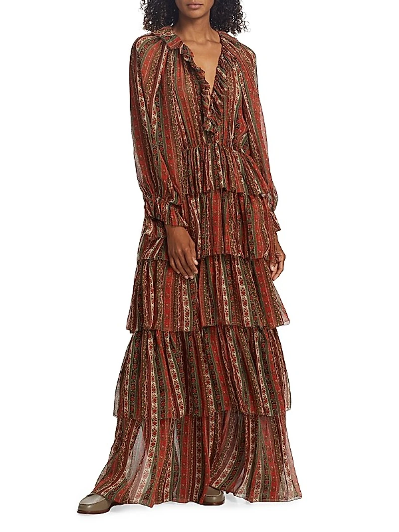 Marlanna Silk Chiffon Maxi Dress