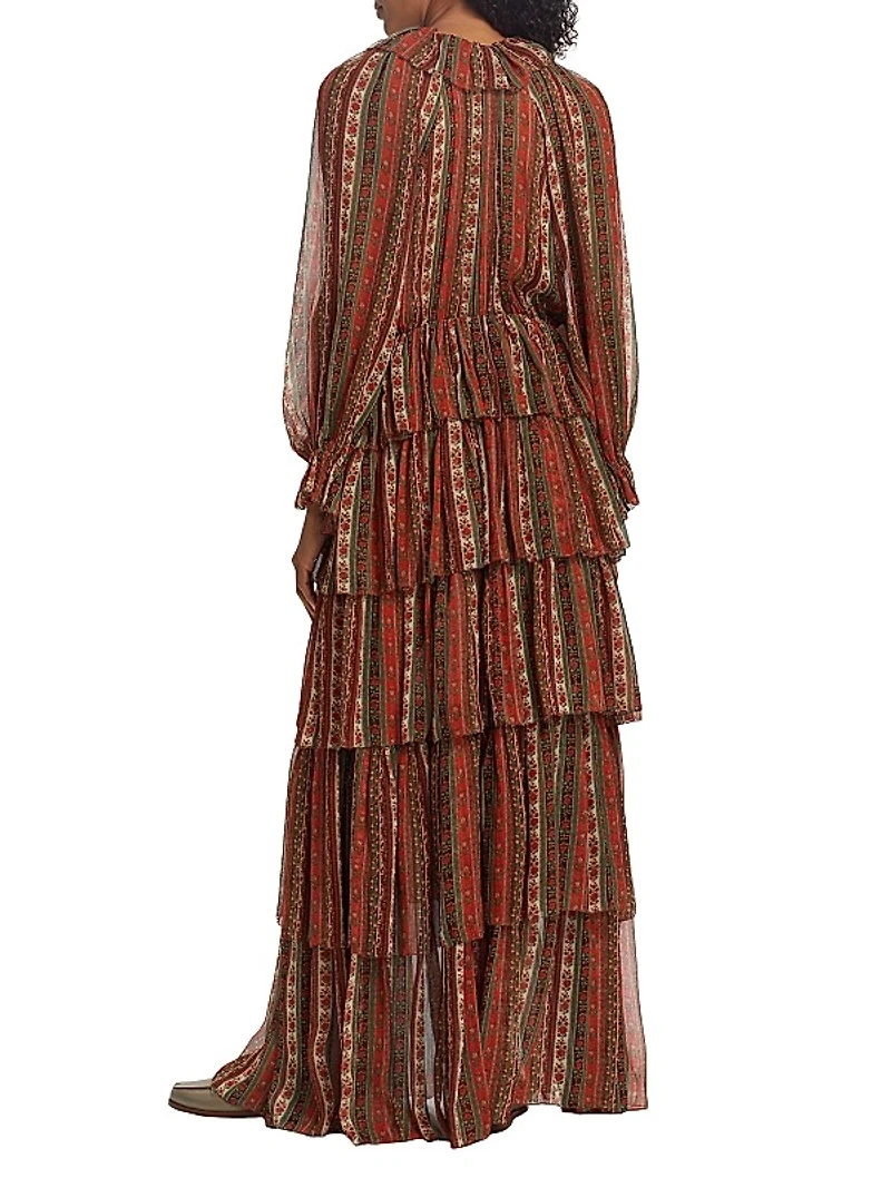 Marlanna Silk Chiffon Maxi Dress