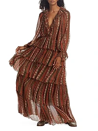 Marlanna Silk Chiffon Maxi Dress