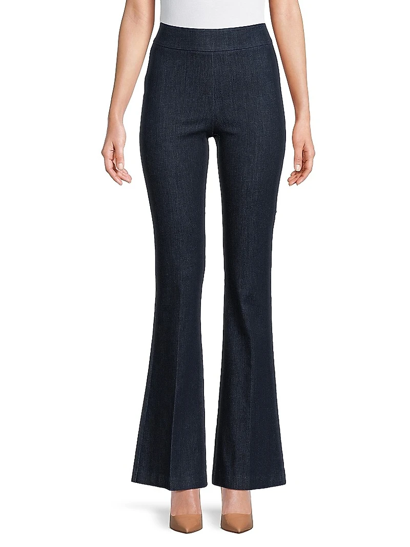 Bellini Stretch-Denim Boot-Cut Pants