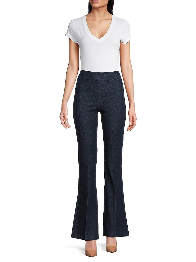 Bellini Stretch-Denim Boot-Cut Pants