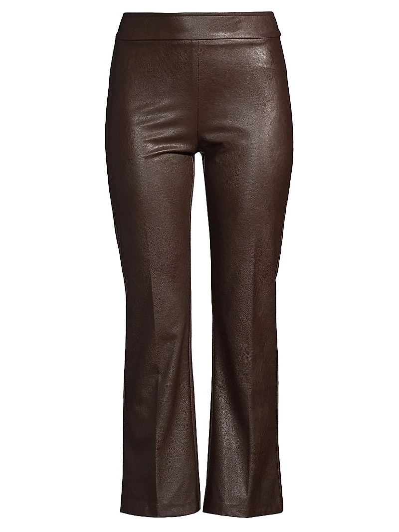 Leo Faux-Leather Crop Pants