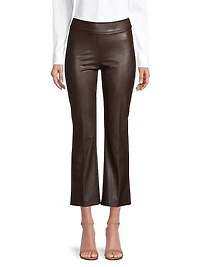 Leo Faux-Leather Crop Pants