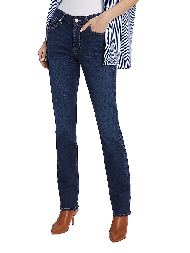Kimmie High-Rise Stretch Straight-Leg Jeans