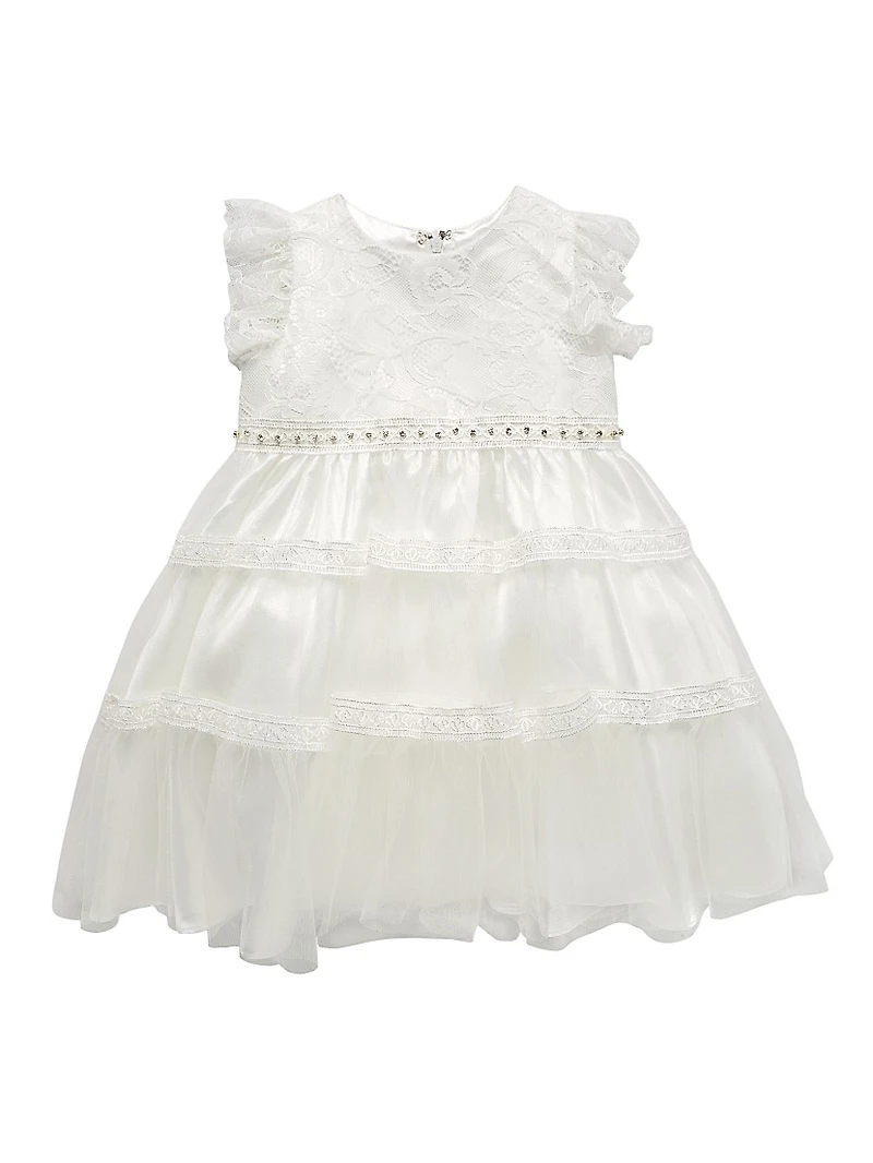 Baby Girl's & Little Embroidered Long-Sleeve Dress